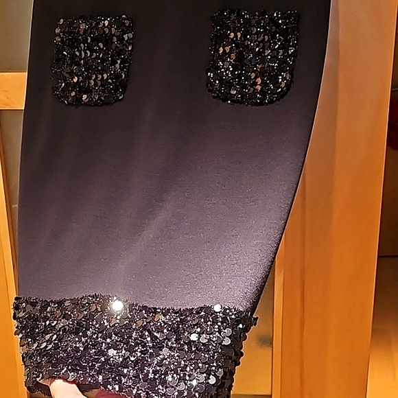 Lands End Black Sequins Jumper - Picture 2 of 6